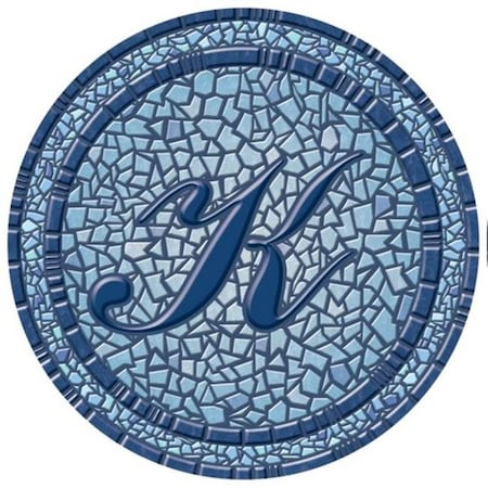 29 In. Dia. Monogram Mosaic Poolsaic Mat- K